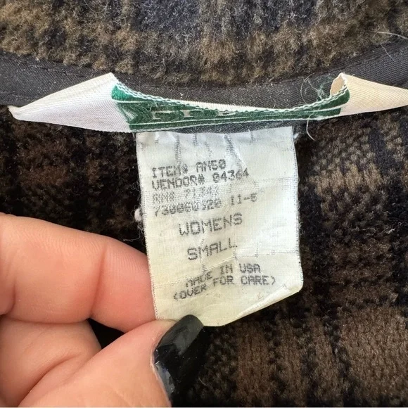 Vintage L.L. Bean Plaid Jacket SMALL - Picture 3 of 5